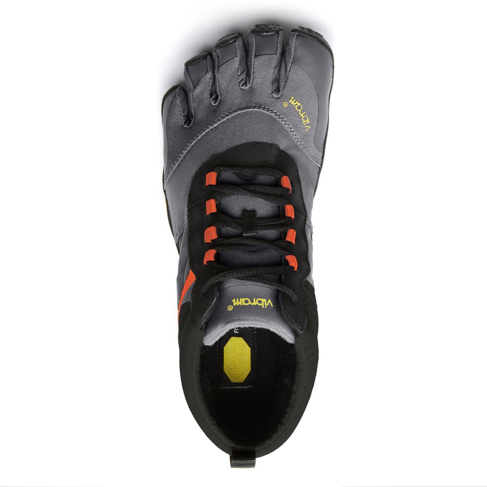 Vibram FiveFingers Heren V-Trek Insulated - Bergschoenen Zwart/Grijs/Rood - 738059PVF